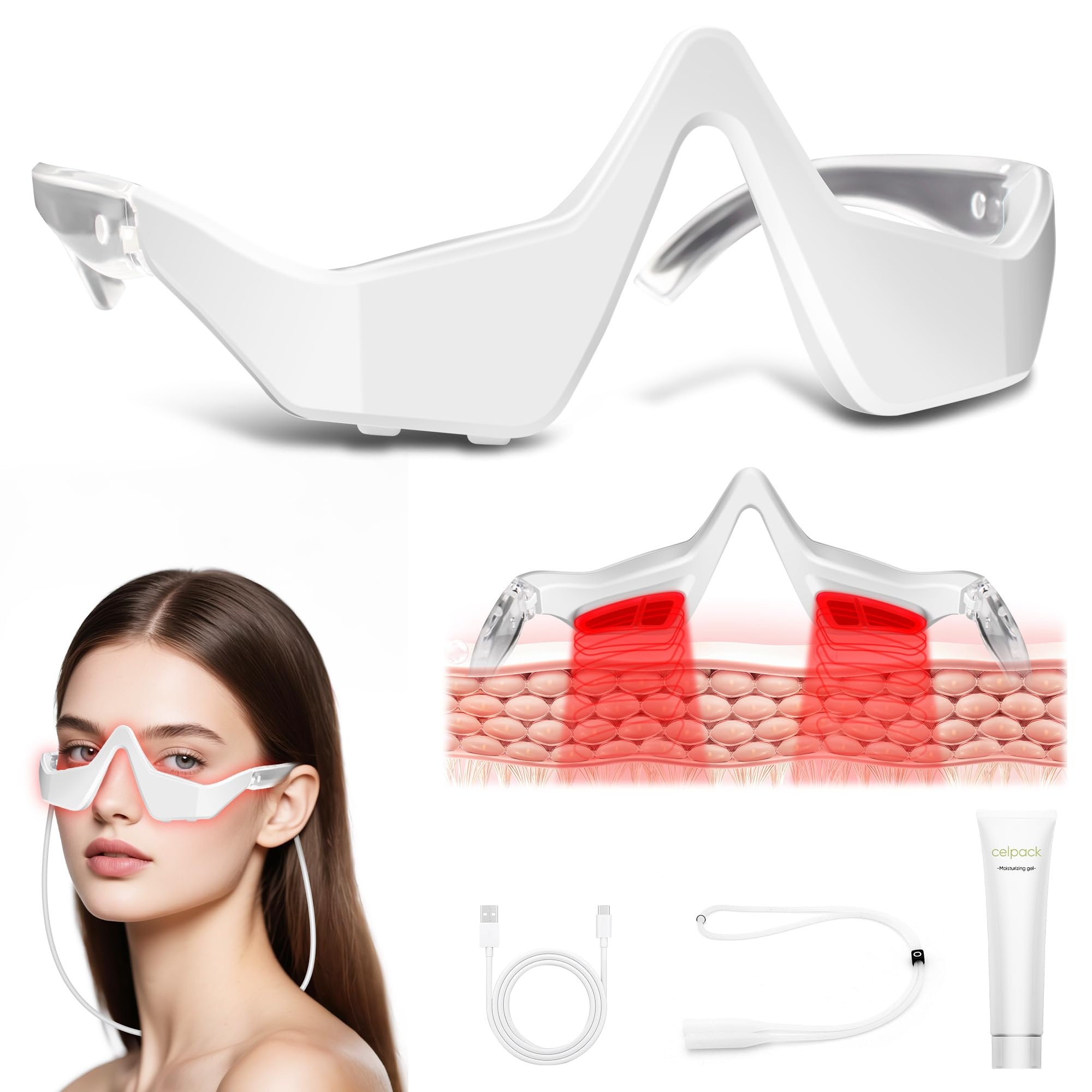Light Therapy Glasses - Gafas Masajeadoras de Ojos con Luz
