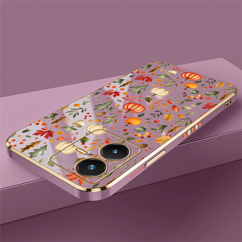 Funda con diseño de hojas de o - Vivo V40 reseña y precio