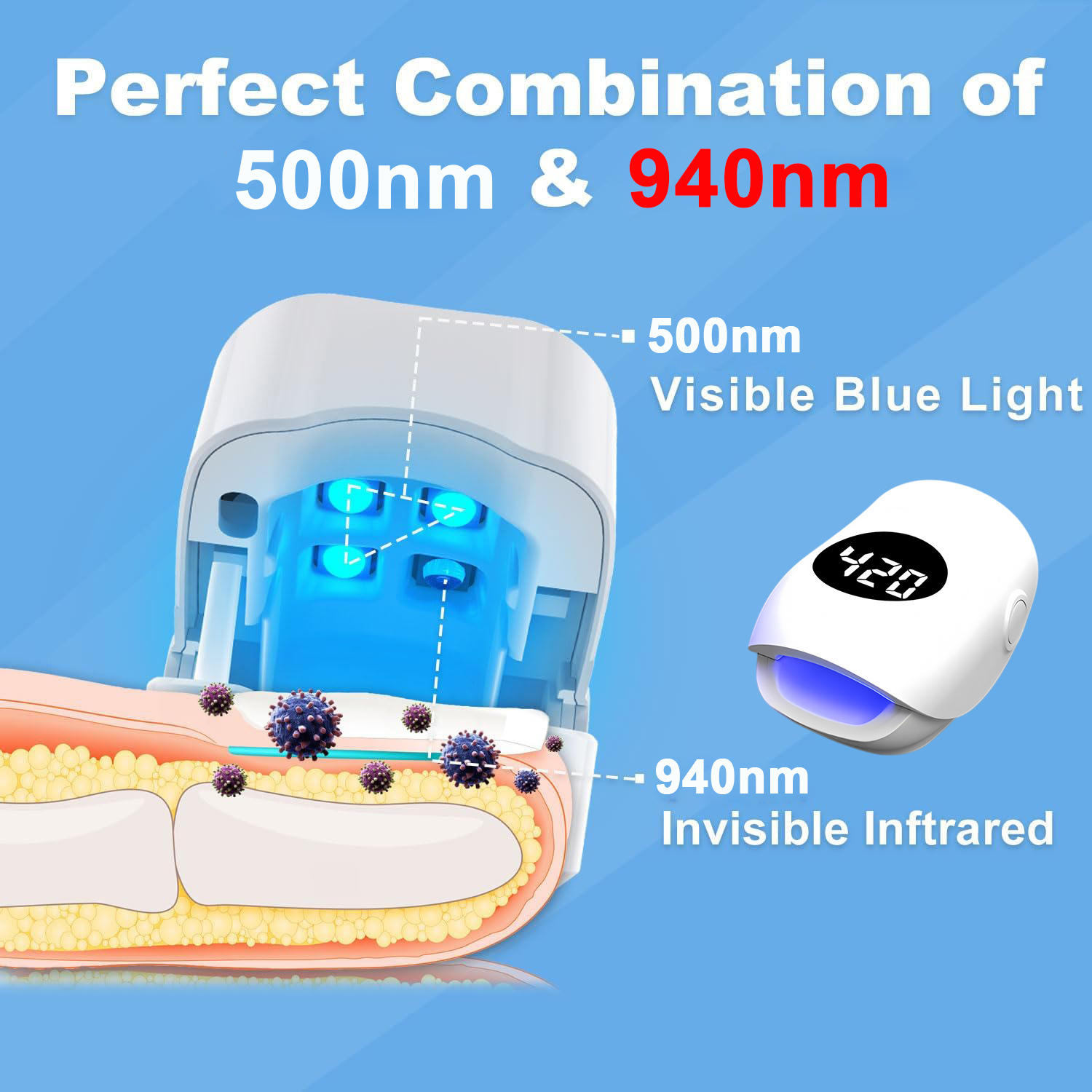Dispositivo láser para hongos  - Galvanic Skin Sensor reseña y precio